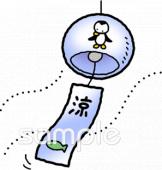 給食･栄養向け風鈴無料イラストお試しフリー素材(カット)