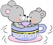 給食･栄養向け遊園地 コーヒーカップ無料イラストお試しフリー素材(カット)