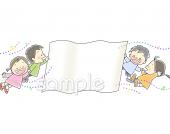 給食･栄養向け子ども お知らせ無料イラストお試しフリー素材(カット)