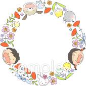 給食･栄養向け5月 フレーム無料イラストお試しフリー素材(カット)