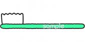 給食･栄養向け歯ブラシ無料イラストお試しフリー素材(カット)