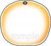 給食･栄養向け文字枠 みかん無料イラストお試しフリー素材(カット)