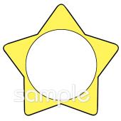 給食･栄養向け星 文字枠無料イラストお試しフリー素材(カット)