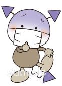 給食･栄養向けマスク ウイルス無料イラストお試しフリー素材(カット)