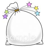 給食･栄養向けプレゼント袋無料イラストお試しフリー素材(カット)