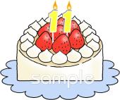 給食･栄養向けケーキ ナンバーキャンドル無料イラストお試しフリー素材(カット)