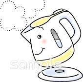 給食･栄養向け電気ケトル無料イラストお試しフリー素材(カット)