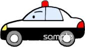 給食･栄養向けパトカー無料イラストお試しフリー素材(カット)