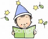 音楽の先生向け本を読む無料イラストお試しフリー素材(カット)