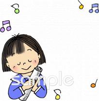 音楽の先生向け卒業式 歌無料イラストお試しフリー素材(カット)