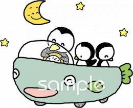 音楽の先生向けペンギン ドライブ無料イラストお試しフリー素材(カット)