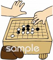 音楽の先生向け囲碁教室無料イラストお試しフリー素材(カット)
