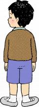 音楽の先生向け男の子 後ろ姿無料イラストお試しフリー素材(カット)