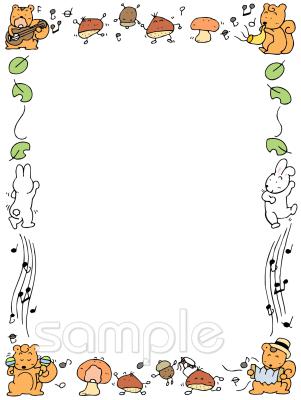 音楽の先生向け音楽会 フレーム無料イラストお試しフリー素材(カット)