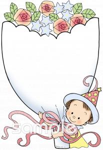 音楽の先生向け花束無料イラストお試しフリー素材(カット)