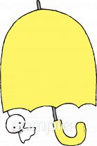 音楽の先生向け傘 てるてる坊主無料イラストお試しフリー素材(カット)
