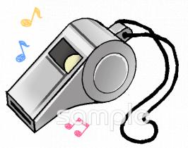 音楽の先生向けホイッスル 笛無料イラストお試しフリー素材(カット)