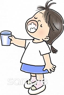 音楽の先生向けガラガラうがい無料イラストお試しフリー素材(カット)