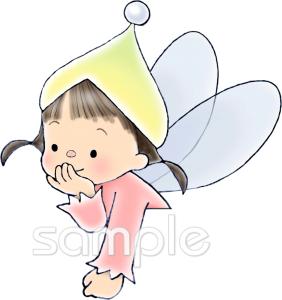 音楽の先生向けチューリップ 妖精無料イラストお試しフリー素材(カット)