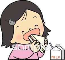 音楽の先生向けサンドウィッチ無料イラストお試しフリー素材(カット)