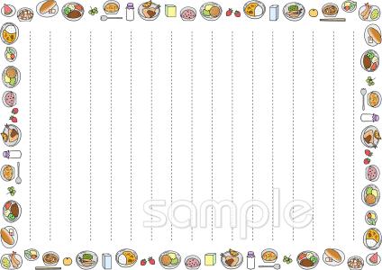 音楽の先生向け給食 おたより無料イラストお試しフリー素材(カット)