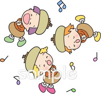 音楽の先生向け歌っている無料イラストお試しフリー素材(カット)