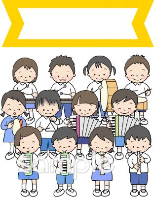 音楽の先生向け表紙 音楽会プログラム無料イラストお試しフリー素材(カット)