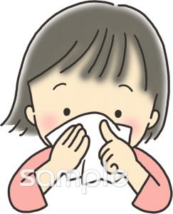 音楽の先生向け鼻をかむ無料イラストお試しフリー素材(カット)