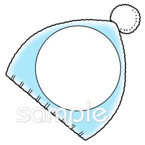 音楽の先生向けニット帽 文字枠無料イラストお試しフリー素材(カット)