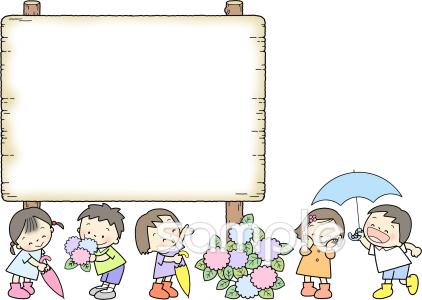 音楽の先生向け6月 案内板無料イラストお試しフリー素材(カット)