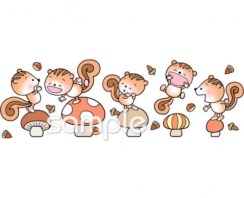 音楽の先生向け10月の壁面無料イラストお試しフリー素材(カット)