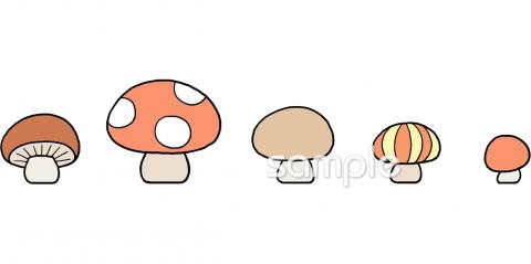 音楽の先生向けキノコ無料イラストお試しフリー素材(カット)