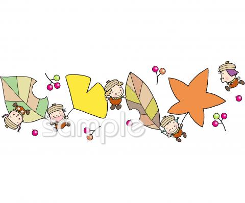 音楽の先生向け11月の壁面無料イラストお試しフリー素材(カット)