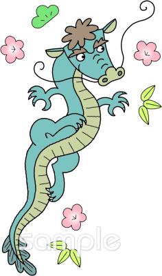 音楽の先生向け辰年無料イラストお試しフリー素材(カット)