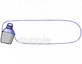 音楽の先生向け水筒無料イラストお試しフリー素材(カット)