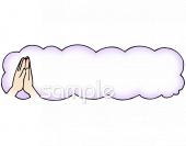 音楽の先生向け手を合わせる 祈り無料イラストお試しフリー素材(カット)