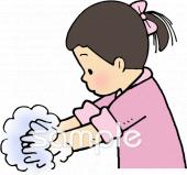 音楽の先生向け食中毒予防 手を洗う無料イラストお試しフリー素材(カット)