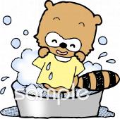 音楽の先生向け洗たく無料イラストお試しフリー素材(カット)