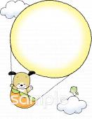 音楽の先生向け気球無料イラストお試しフリー素材(カット)