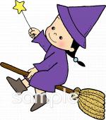 音楽の先生向け魔女無料イラストお試しフリー素材(カット)