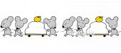 音楽の先生向け鏡餅 ねずみ無料イラストお試しフリー素材(カット)