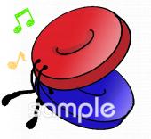 音楽の先生向け楽器 カスタネット無料イラストお試しフリー素材(カット)
