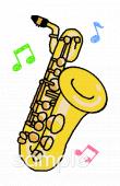 音楽の先生向け楽器 バリトンサックス無料イラストお試しフリー素材(カット)