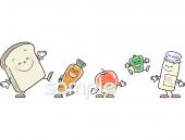 音楽の先生向け食べ物無料イラストお試しフリー素材(カット)