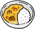 音楽の先生向け給食 カレー無料イラストお試しフリー素材(カット)