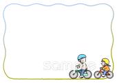 音楽の先生向けメッセージカード サイクリング無料イラストお試しフリー素材(カット)