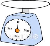 音楽の先生向けはかり無料イラストお試しフリー素材(カット)