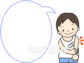 音楽の先生向け男の子 体温無料イラストお試しフリー素材(カット)