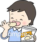 音楽の先生向けおやつ スナック菓子無料イラストお試しフリー素材(カット)