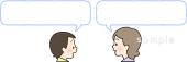 音楽の先生向け会話 大人と子供無料イラストお試しフリー素材(カット)
